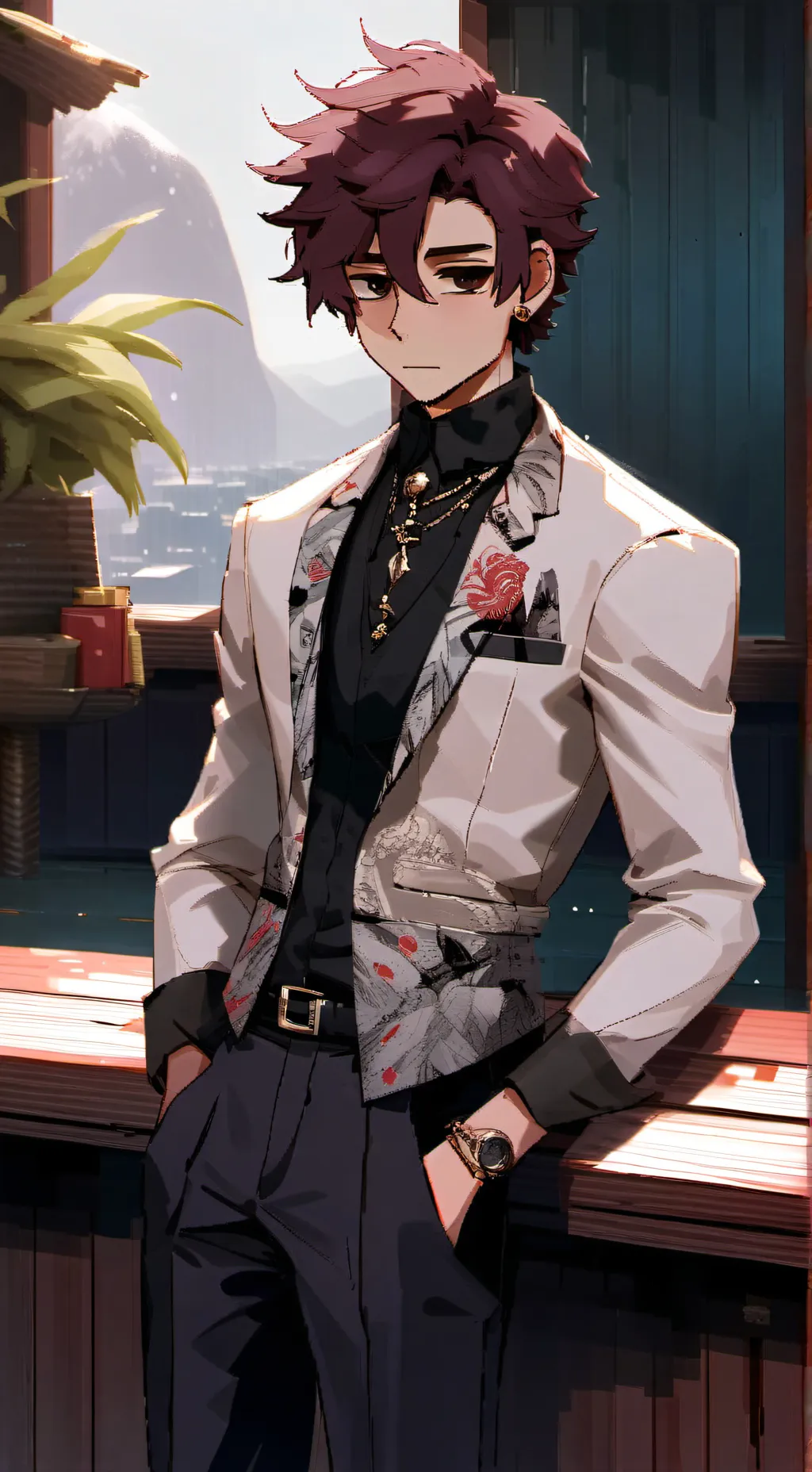 ai character: Michael afton  background