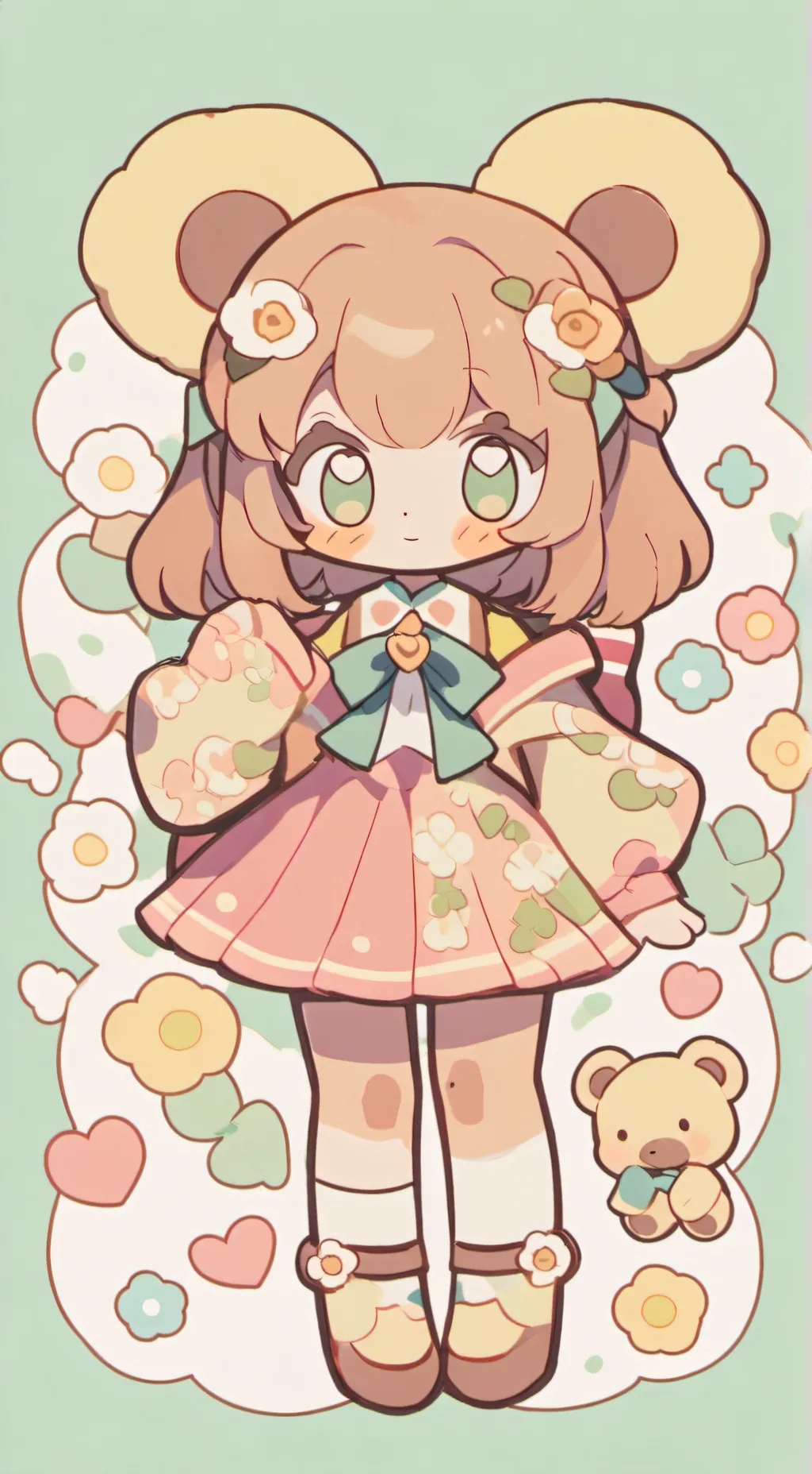 ai character: saffron (orange) background