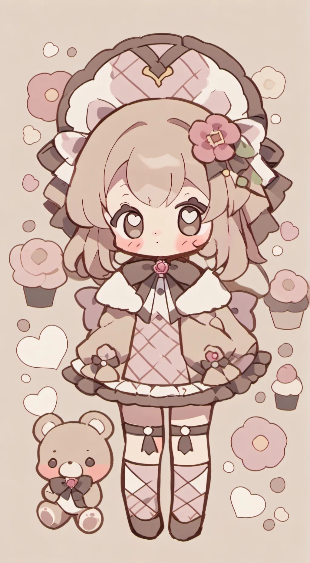 ai character: Terra (brown) background