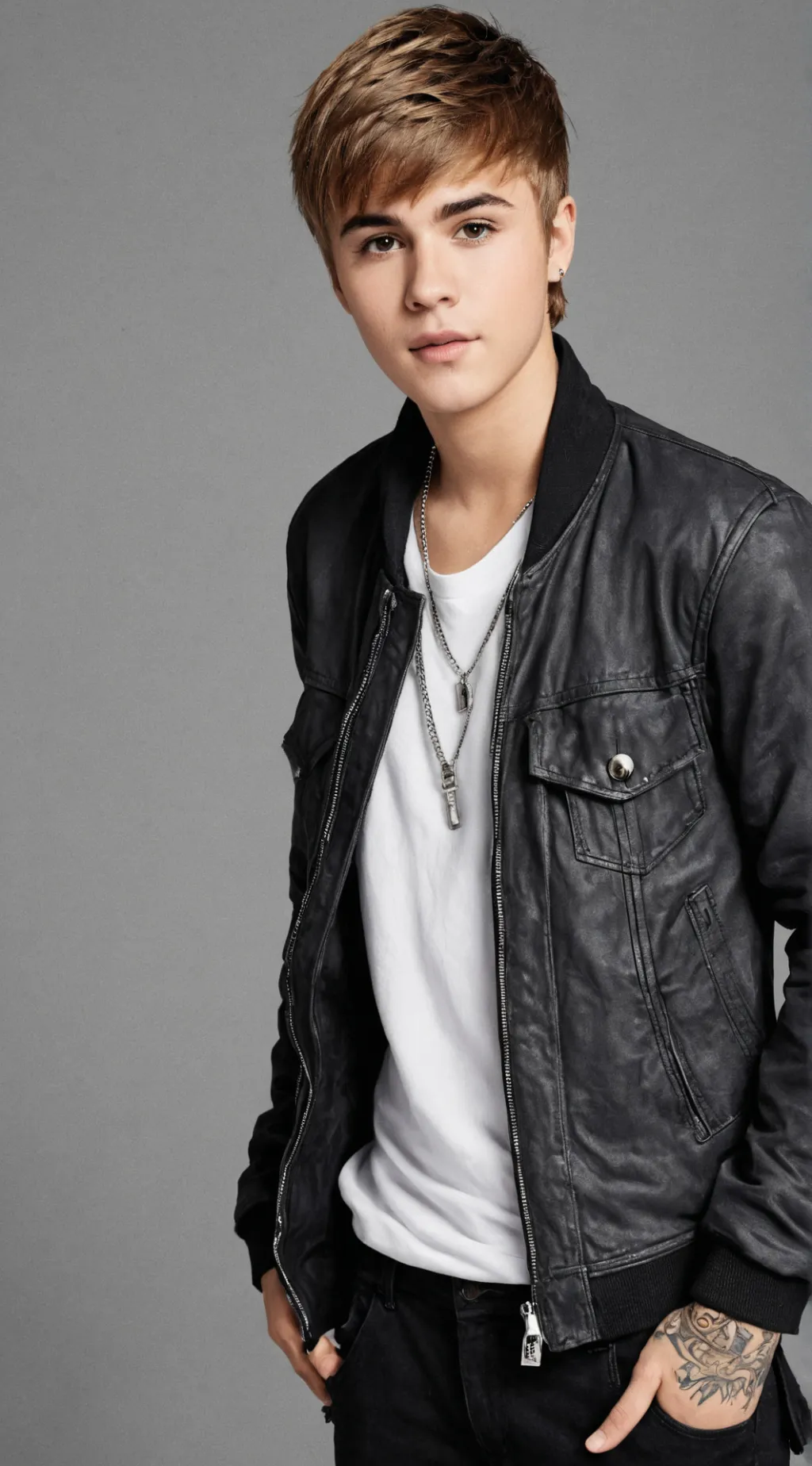ai character: Justin Bieber  background