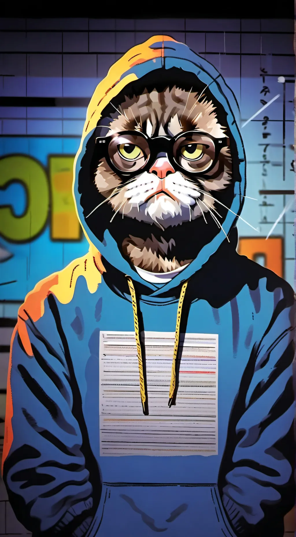 ai character: Prof. Meowth Matters background