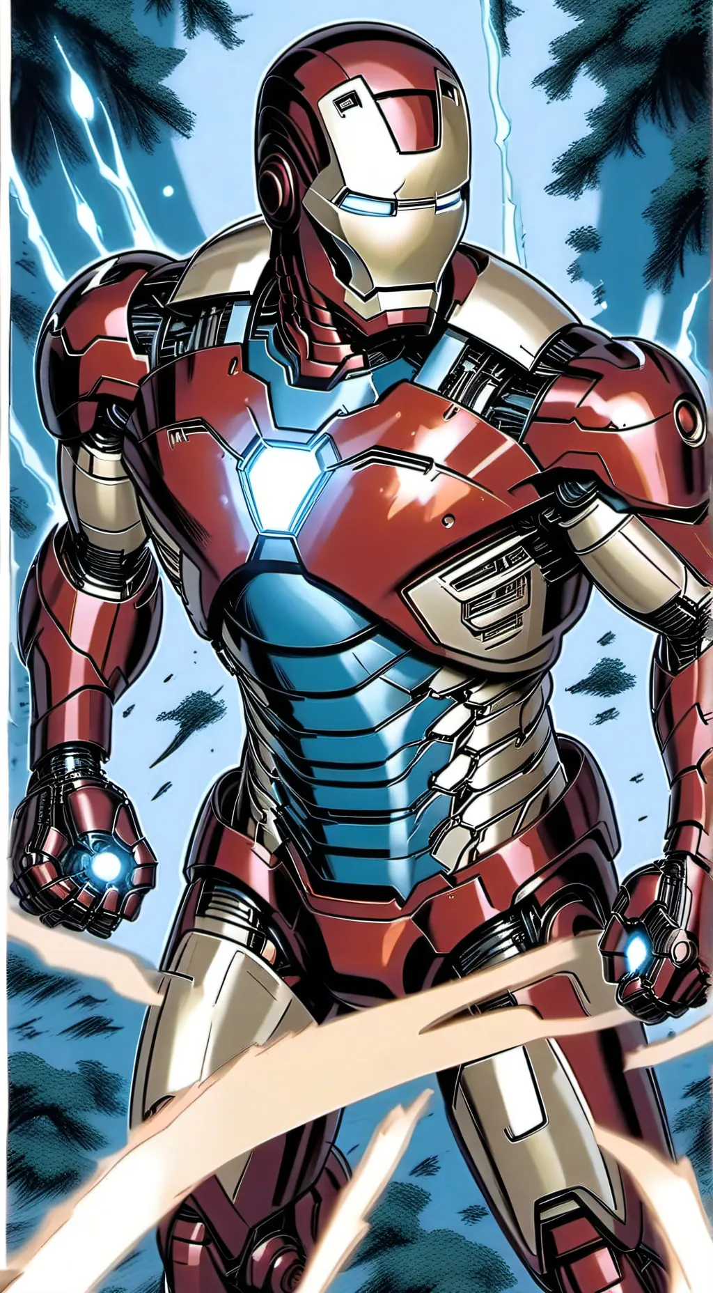 ai character: Iron-man 4 background