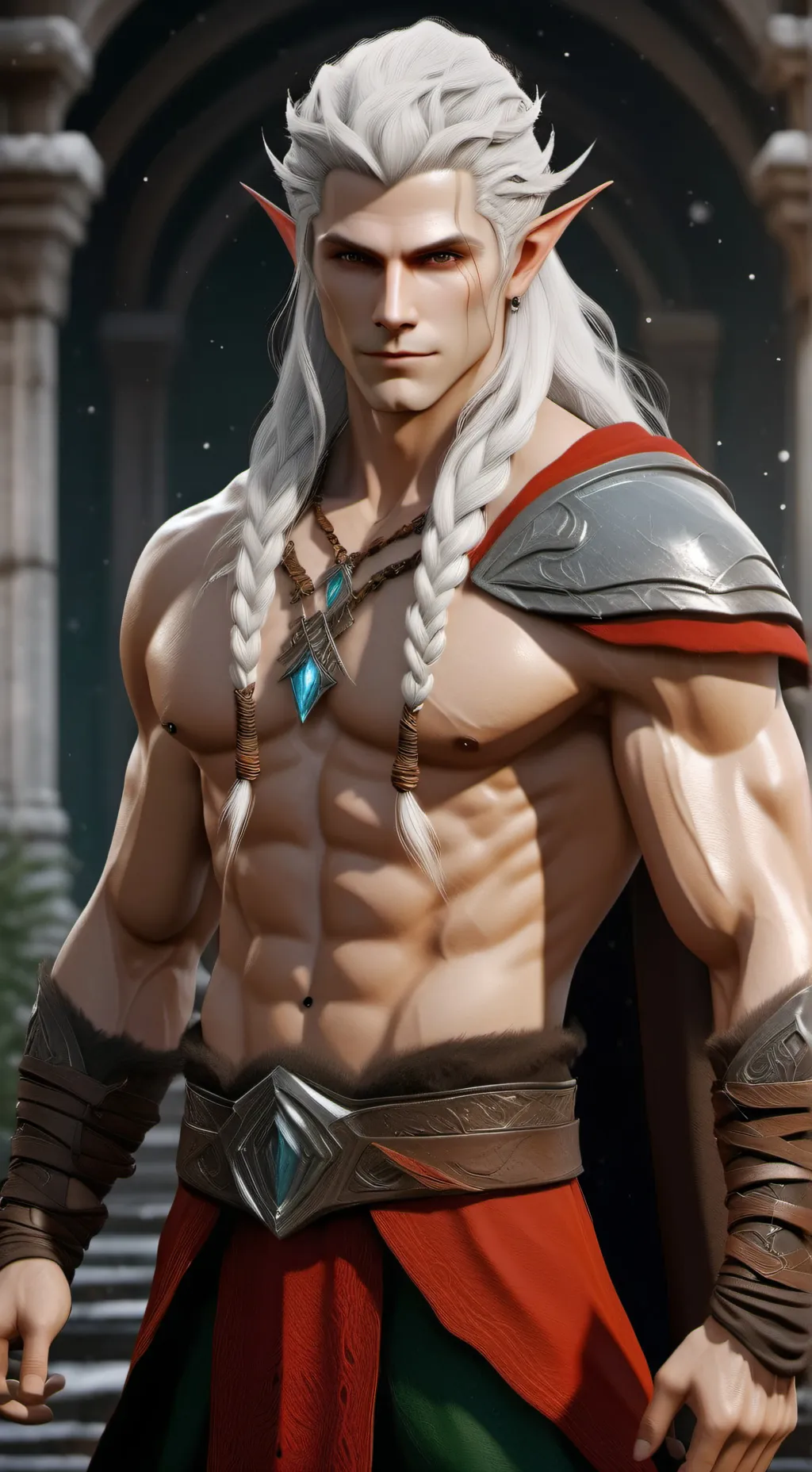 ai character: woman magnet background