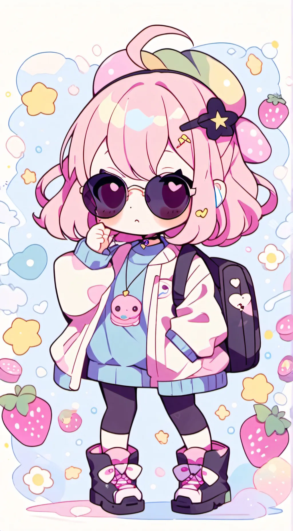 ai character: Cool girl background