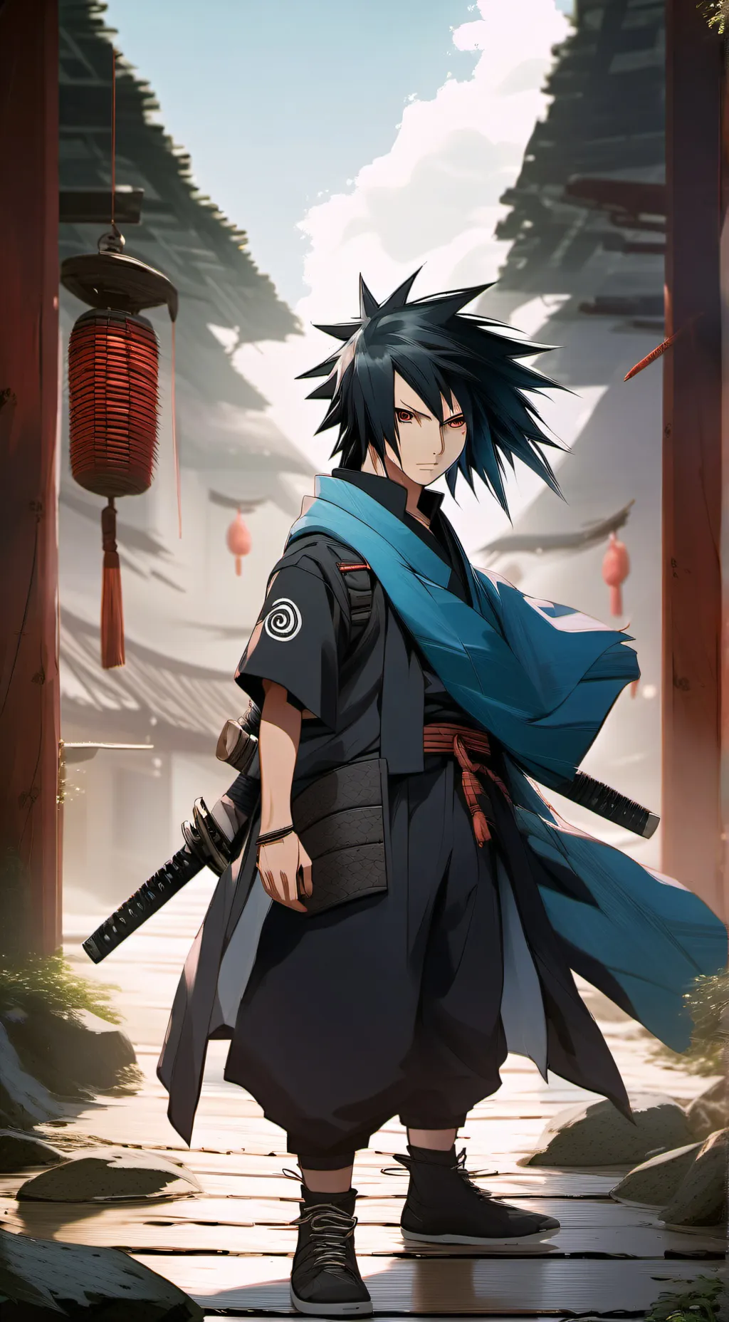 ai character: Sasuke background