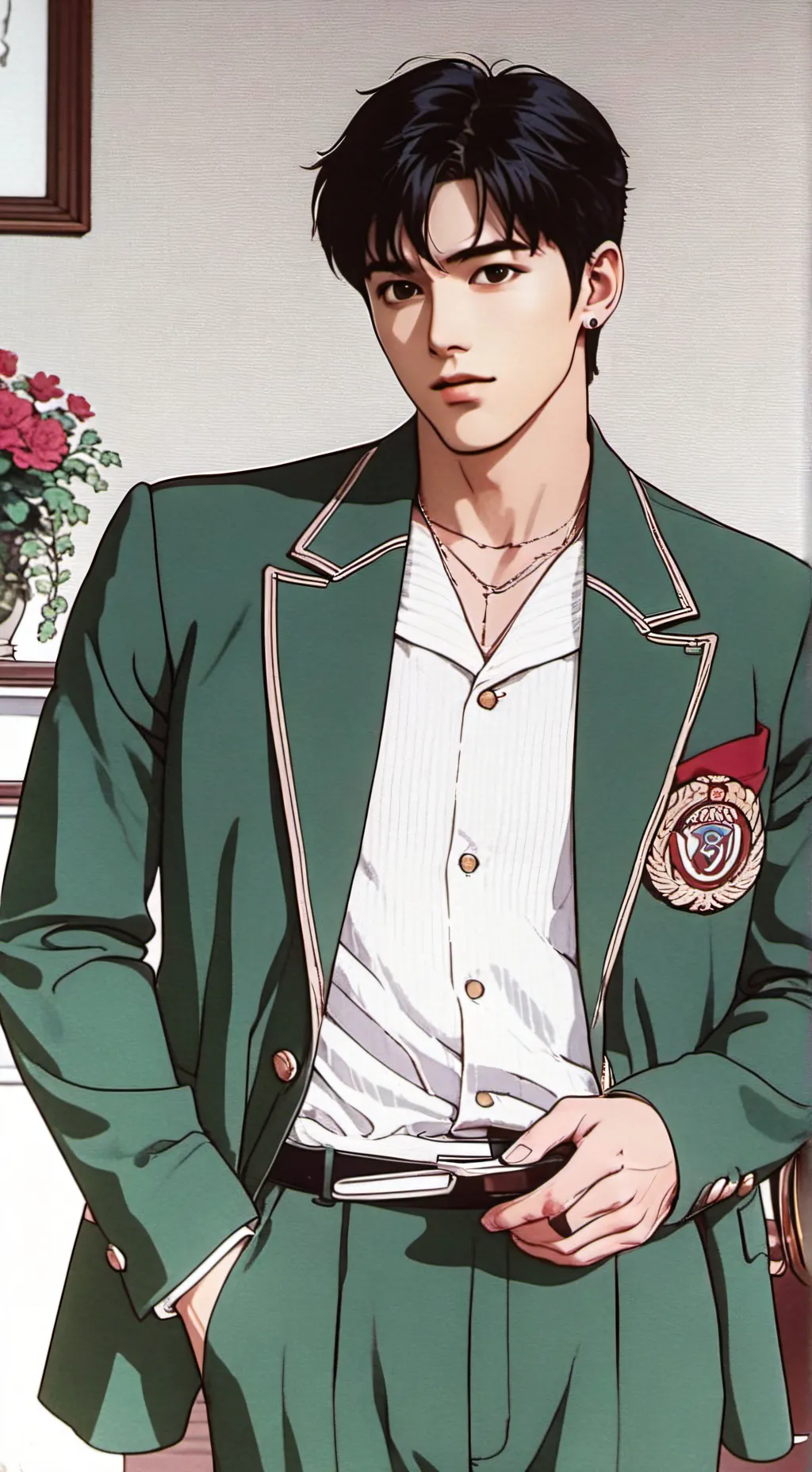 ai character: Andrew Carlson  background