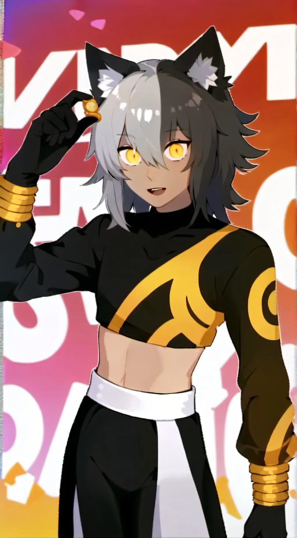 ai character: catboy #femboy# background