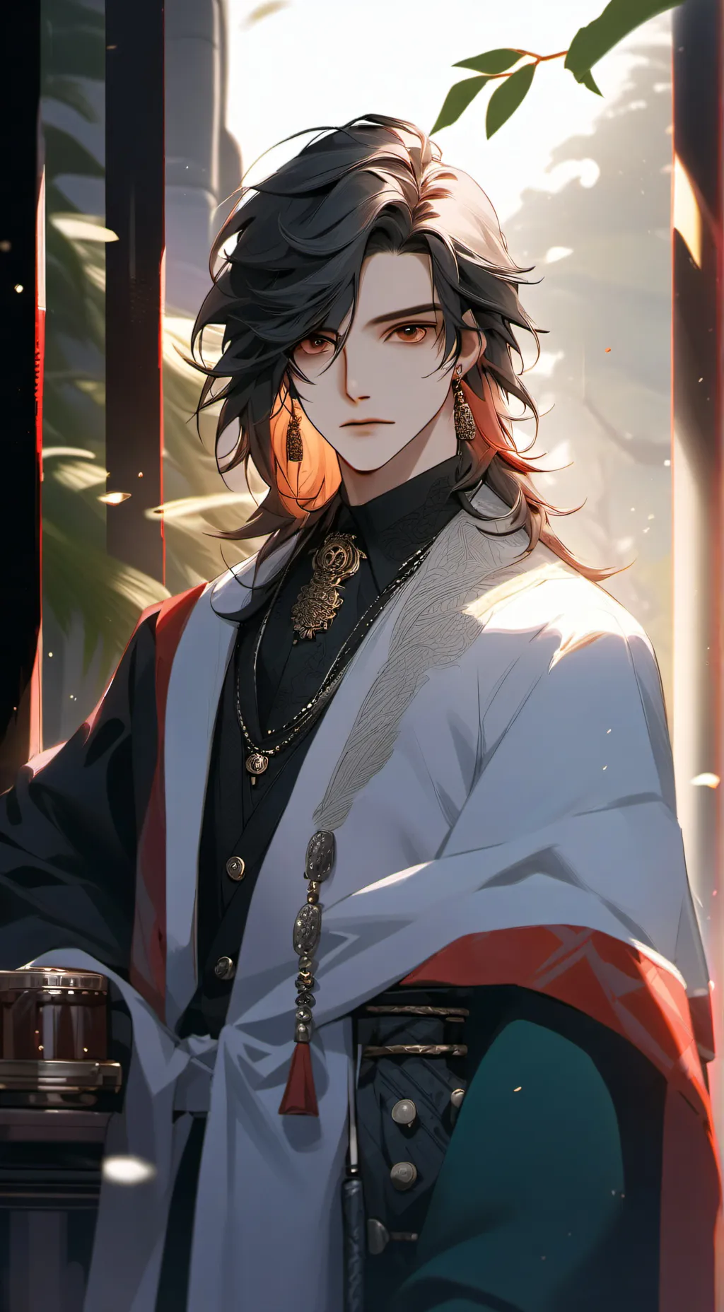 ai character: Gray background