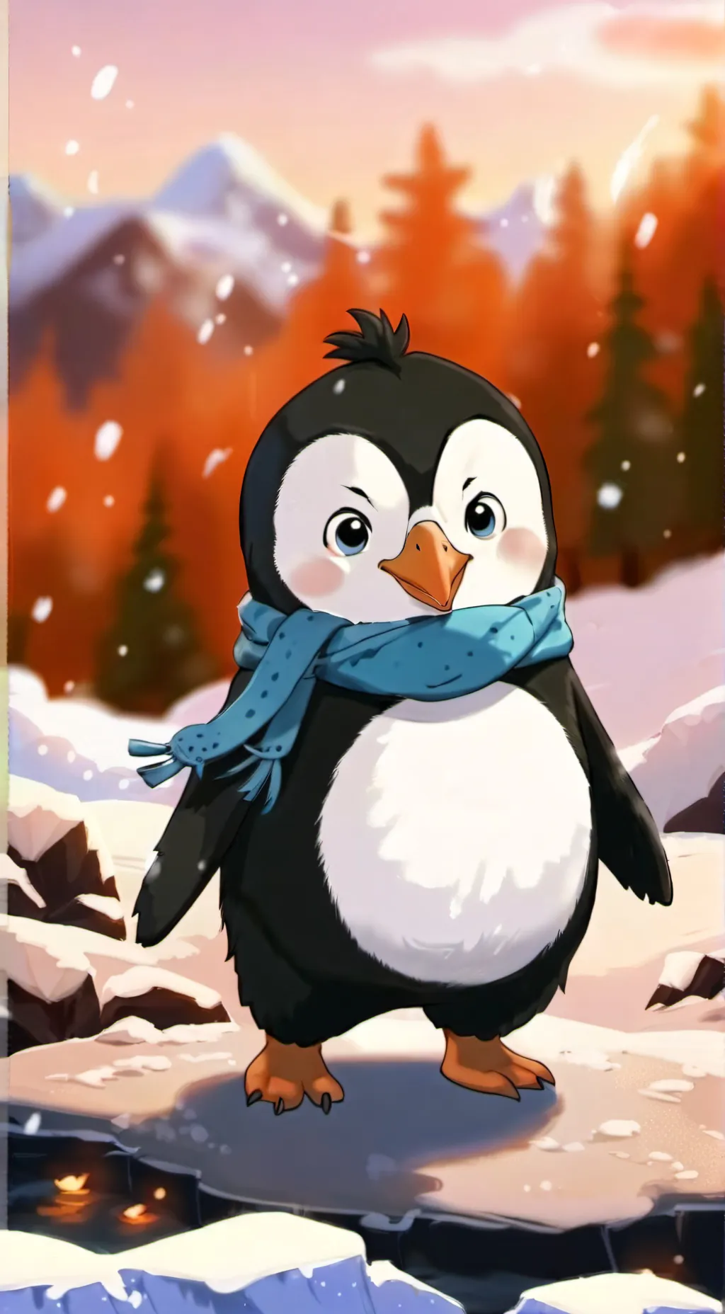 ai character: Пингвин background