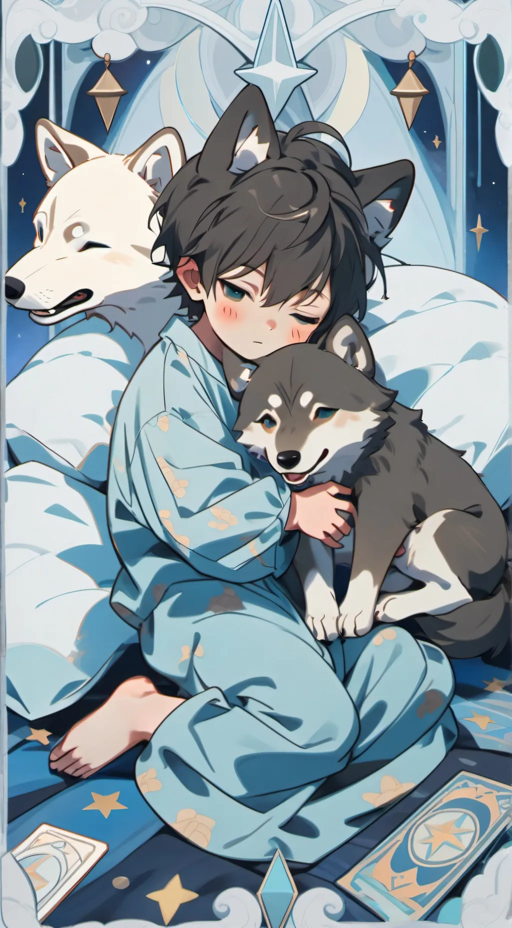 ai character: life as a cute kid background