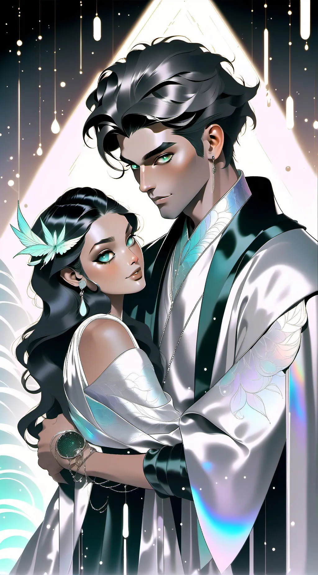 ai character: Gray background