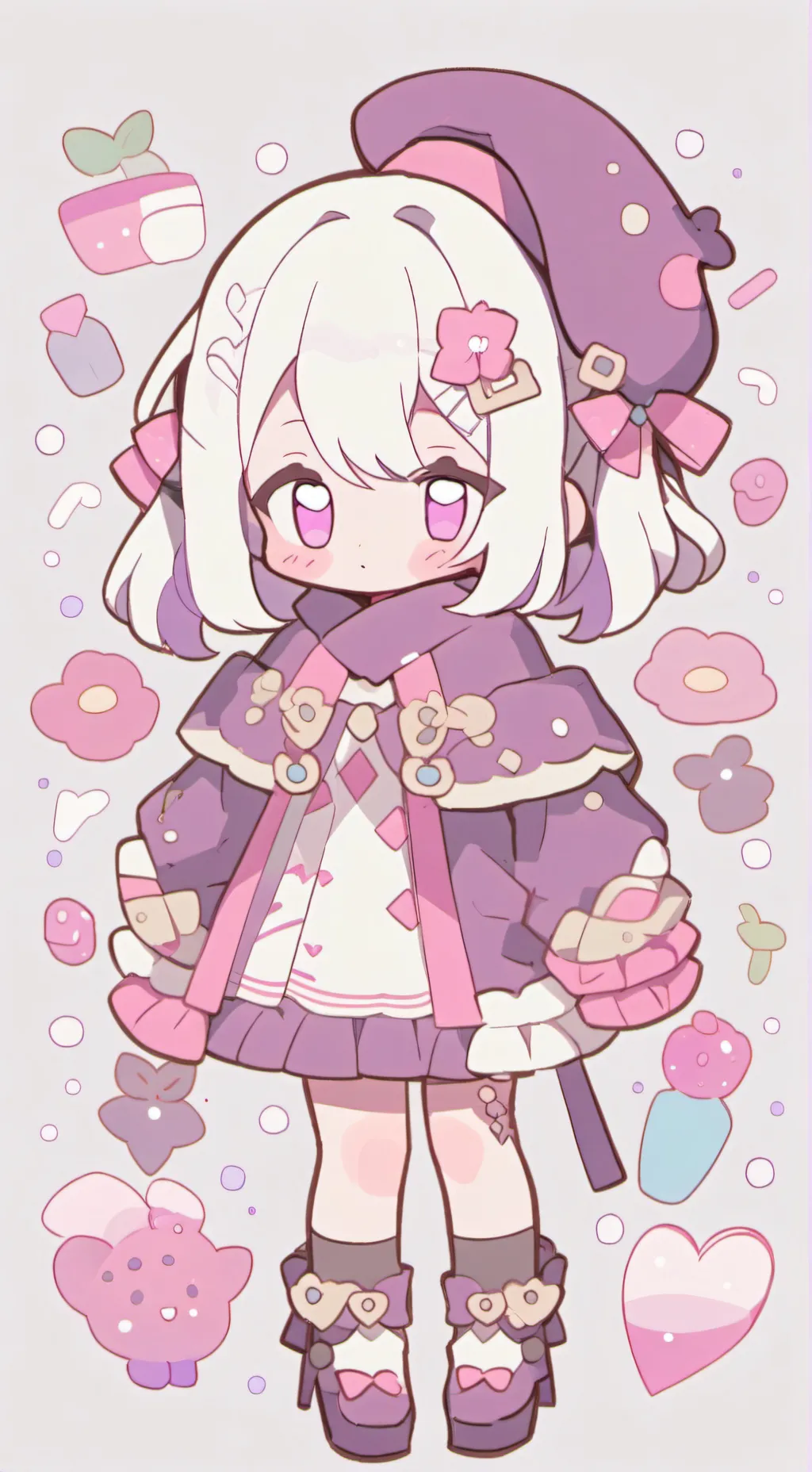 ai character: violet (purple) background