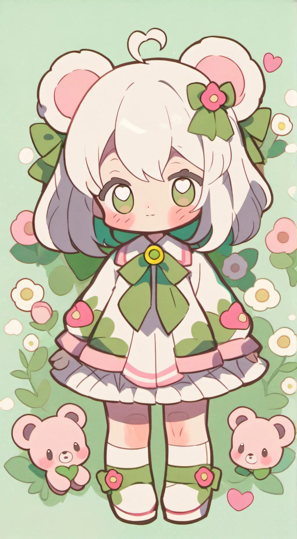 ai character: olive (green)  background