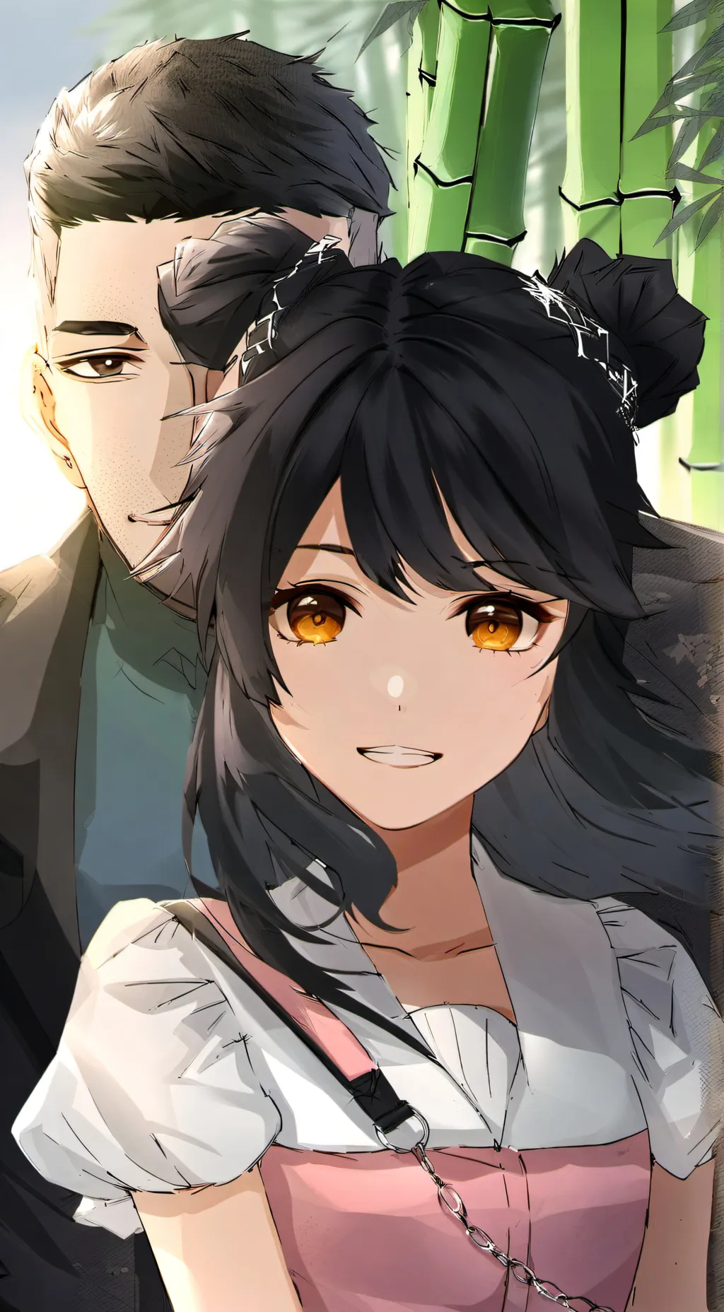 ai character: Nezuko × Y/N background