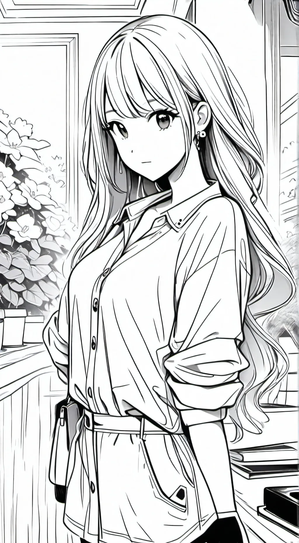 ai character: Asmr girl  background