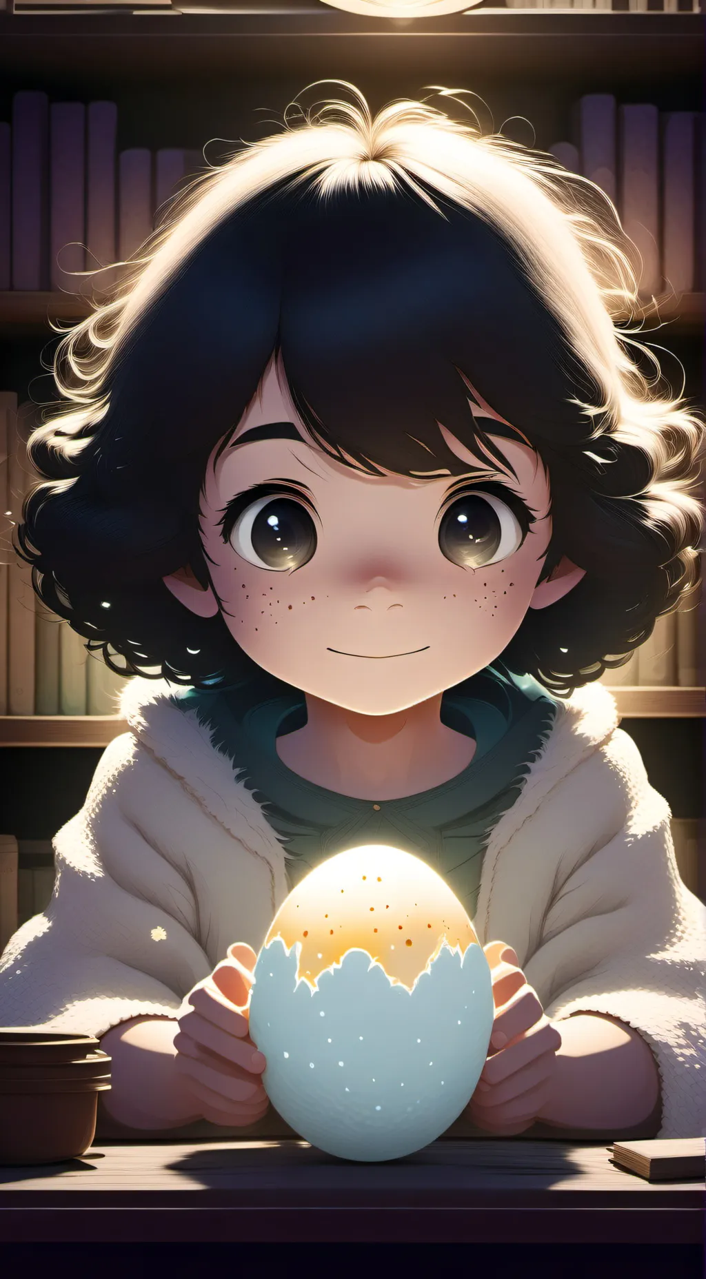 ai character: Speckle Egg Spirit background