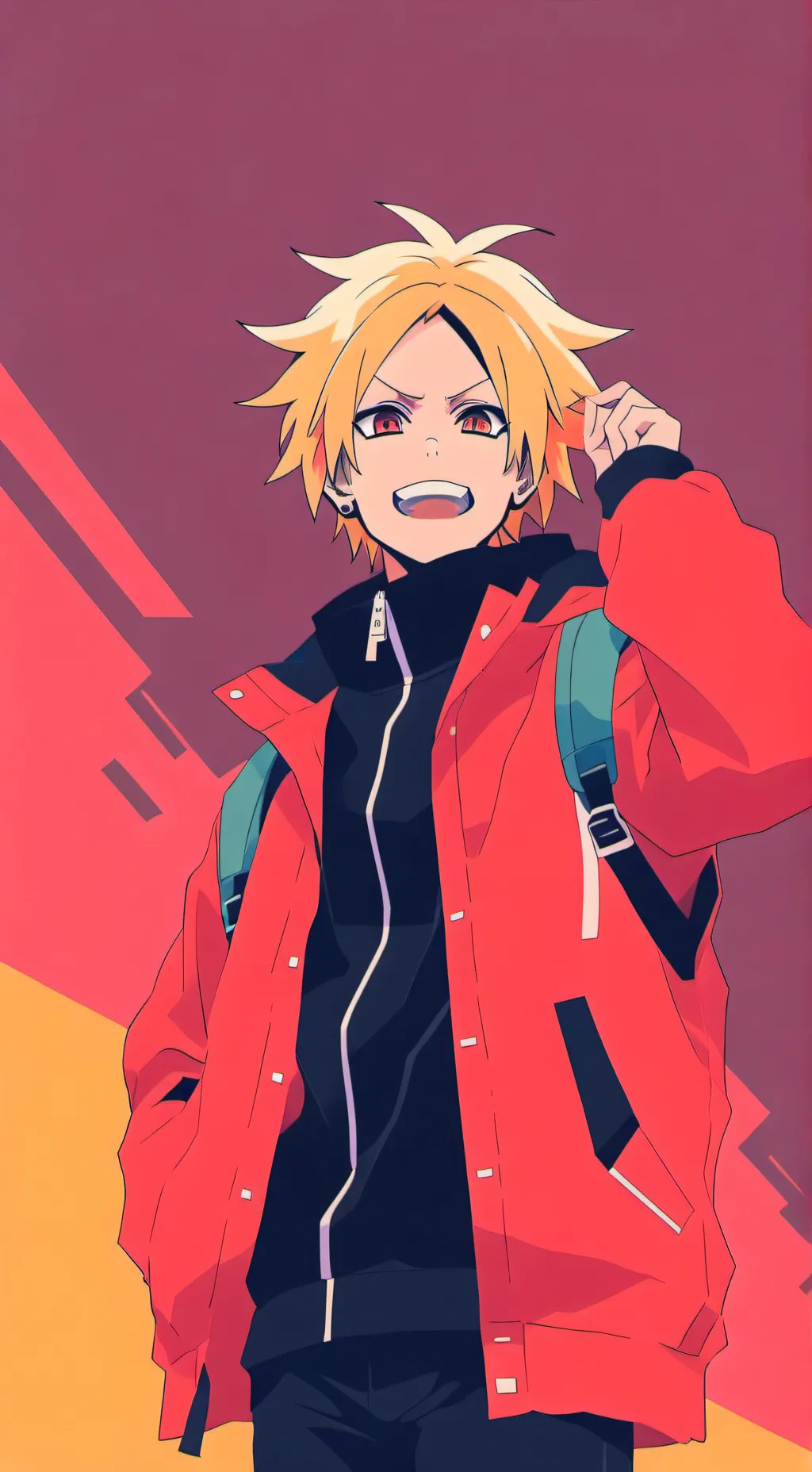 ai character: Denki Kaminari background