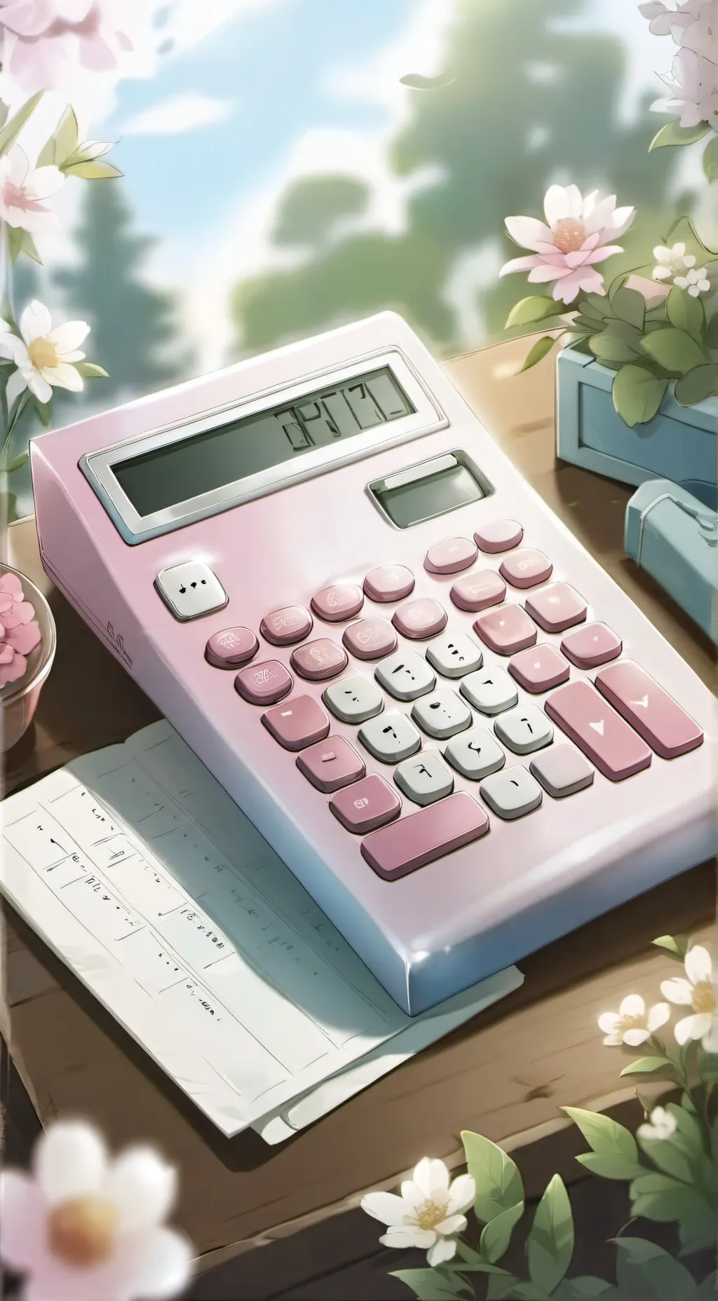 ai character: Calculator ￼￼ background