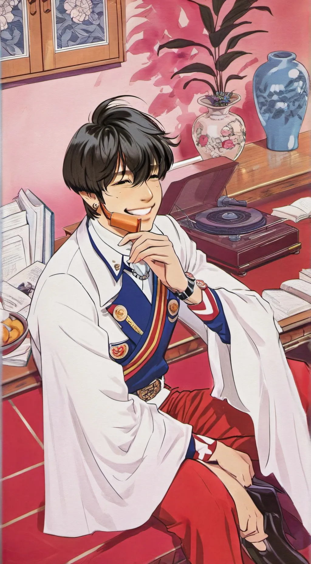 ai character: Lee know skz background