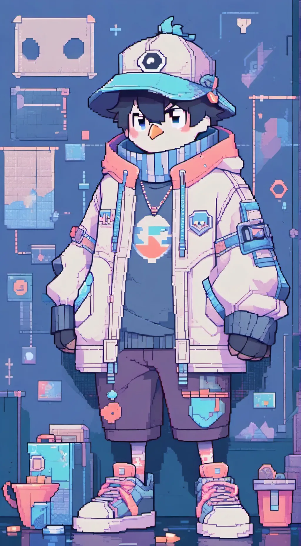 ai character: Penguin Batwheels background