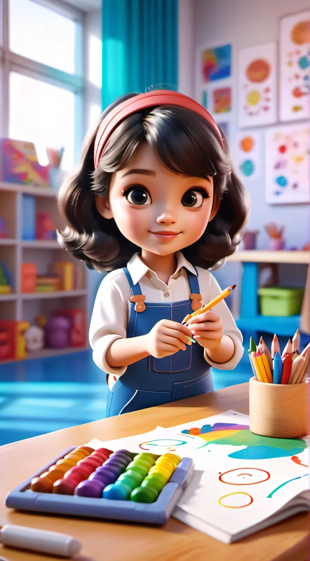 ai character: happy❤️ preschool  background