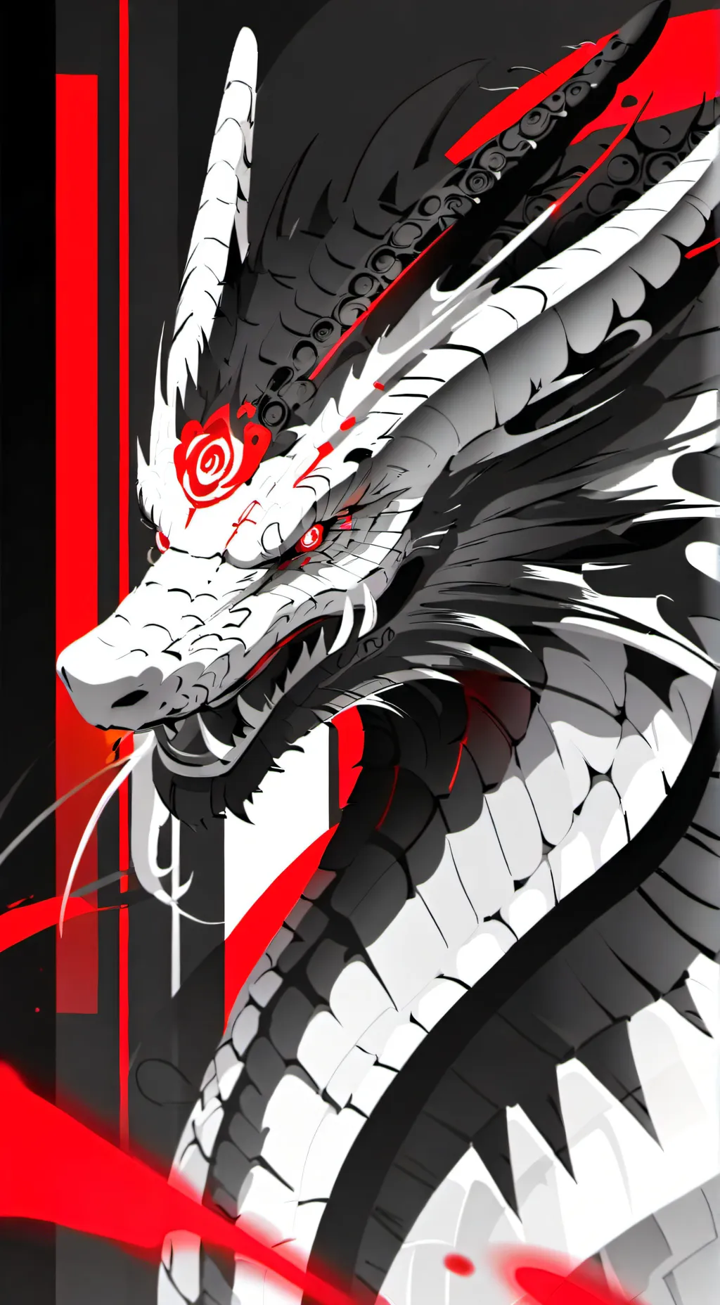 ai character: Red  background