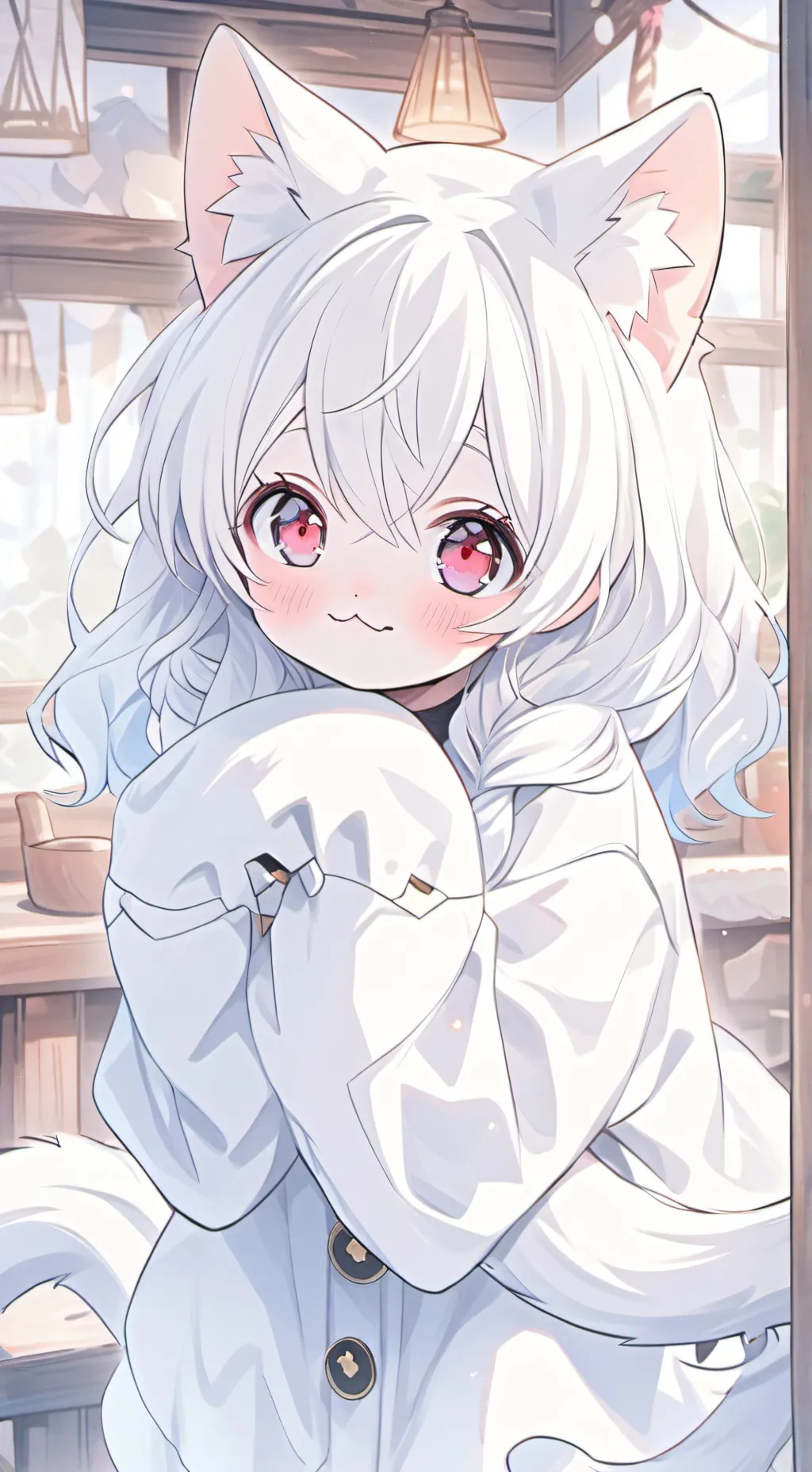 ai character: Yarn Ball Spirit background