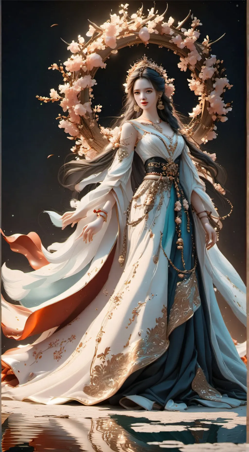 ai character: Eri cleaning  background