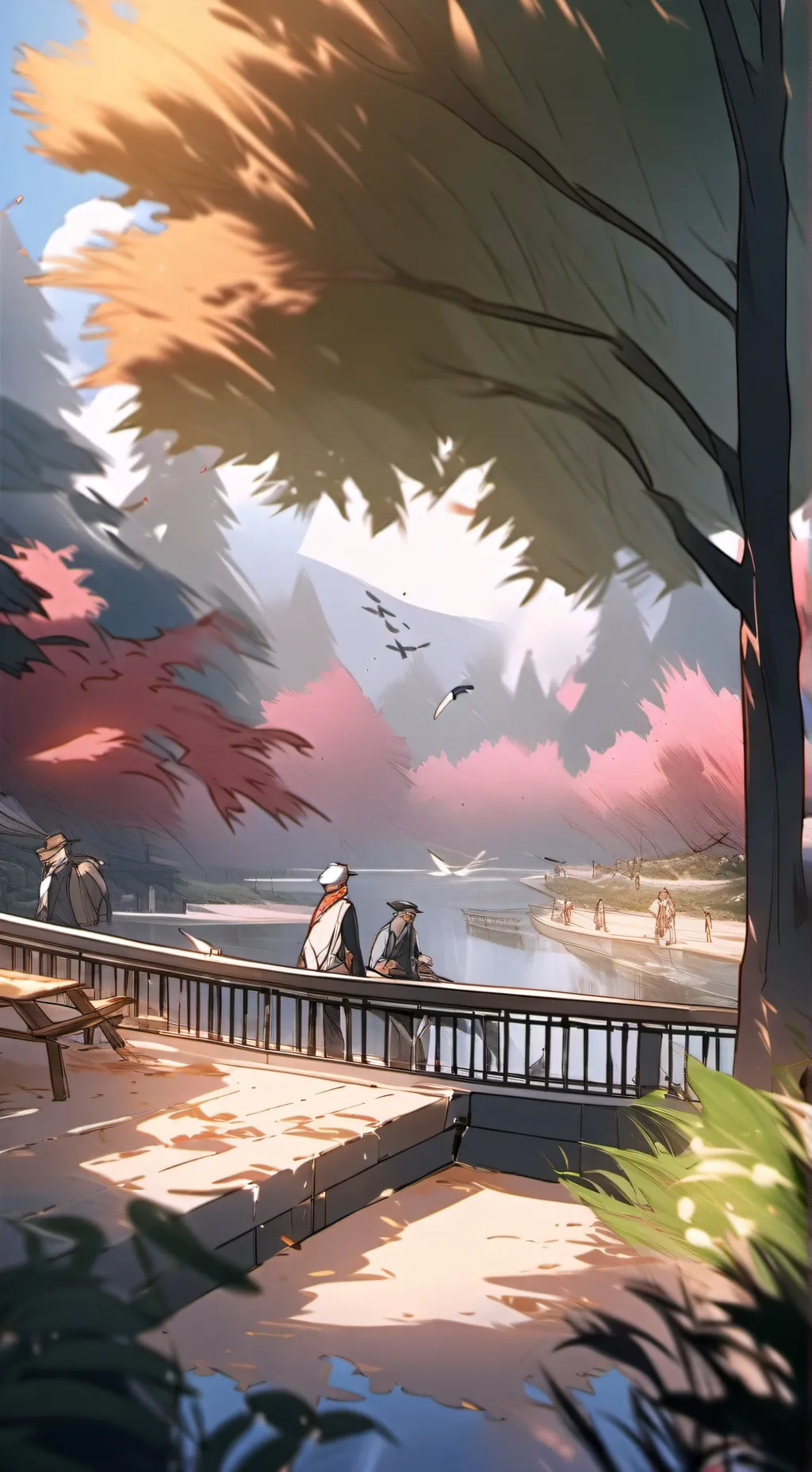 ai character: Hh horror movie background