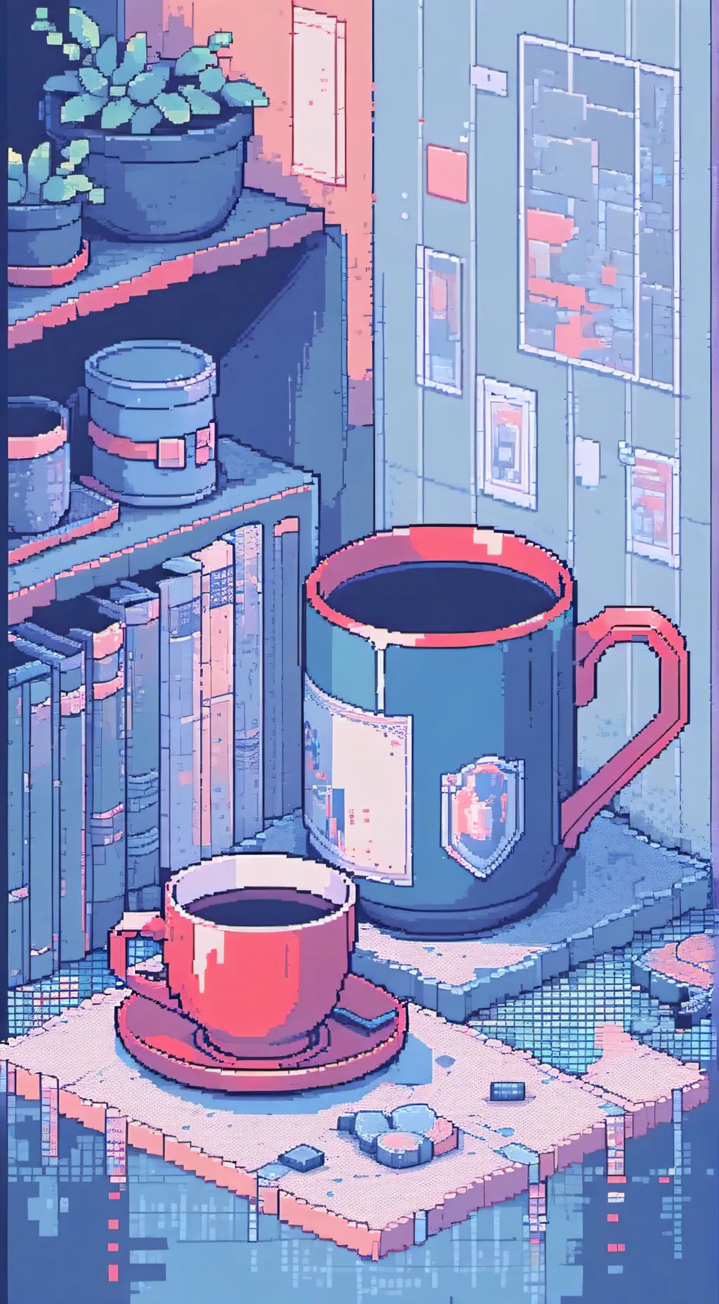 ai character: Casino cups+bendy background