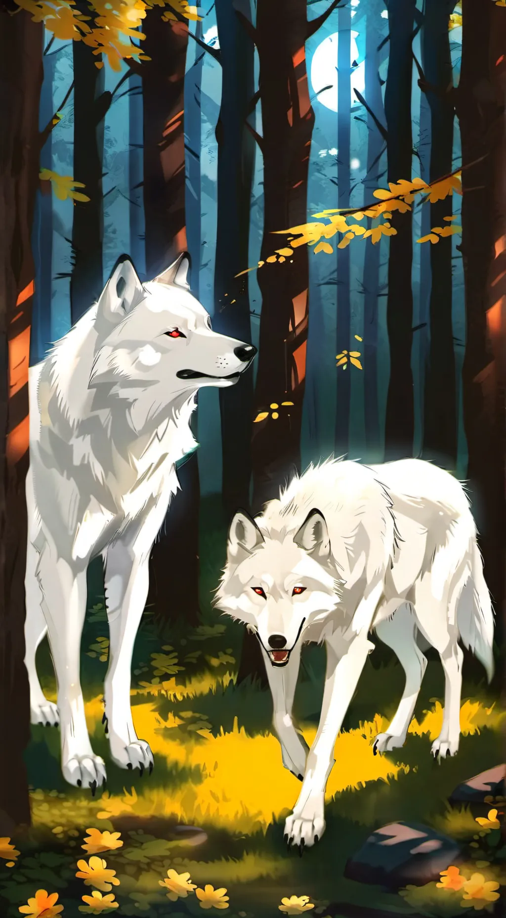 ai character: Winter and Cobweb background