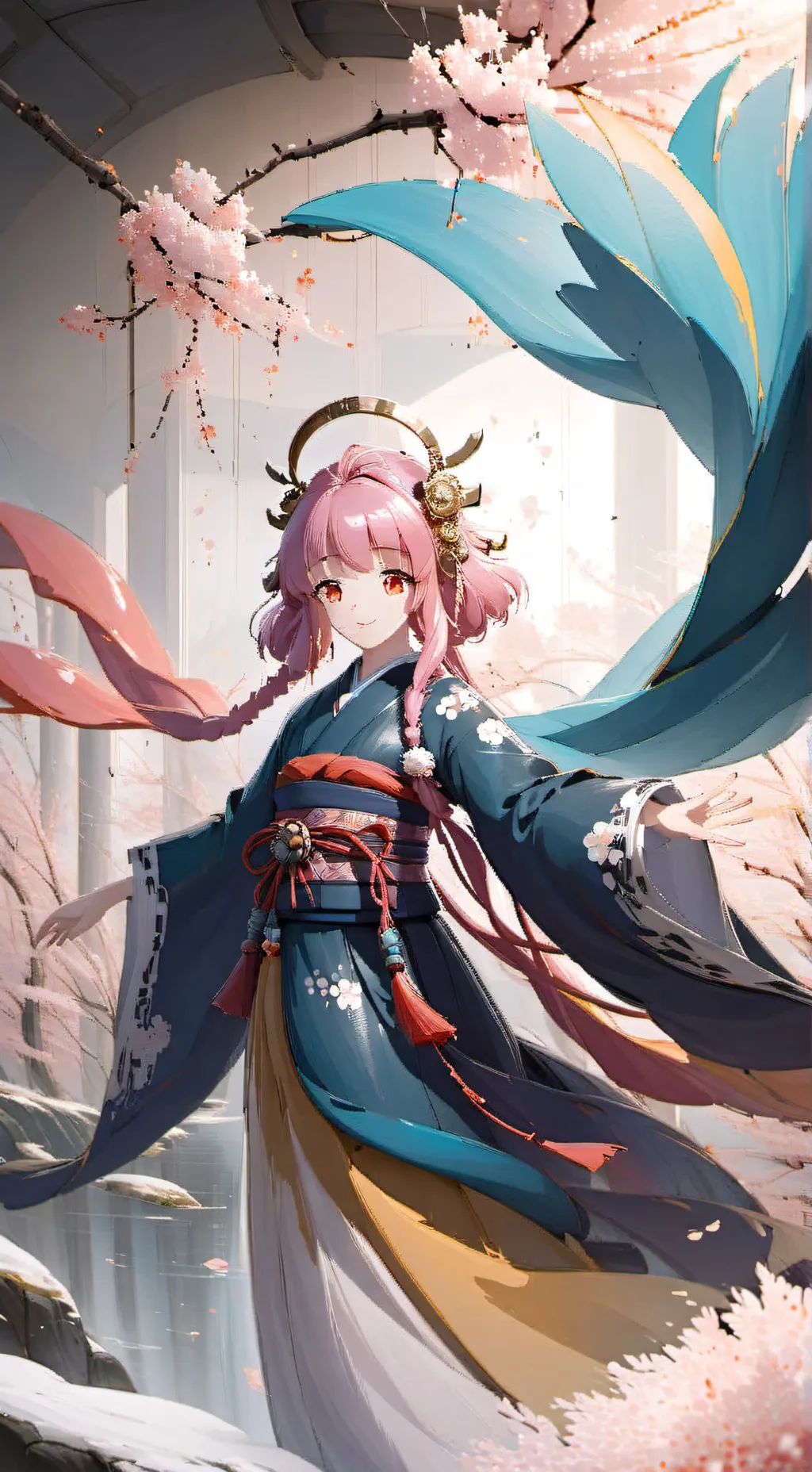 ai character: yuyuko saigyouji background