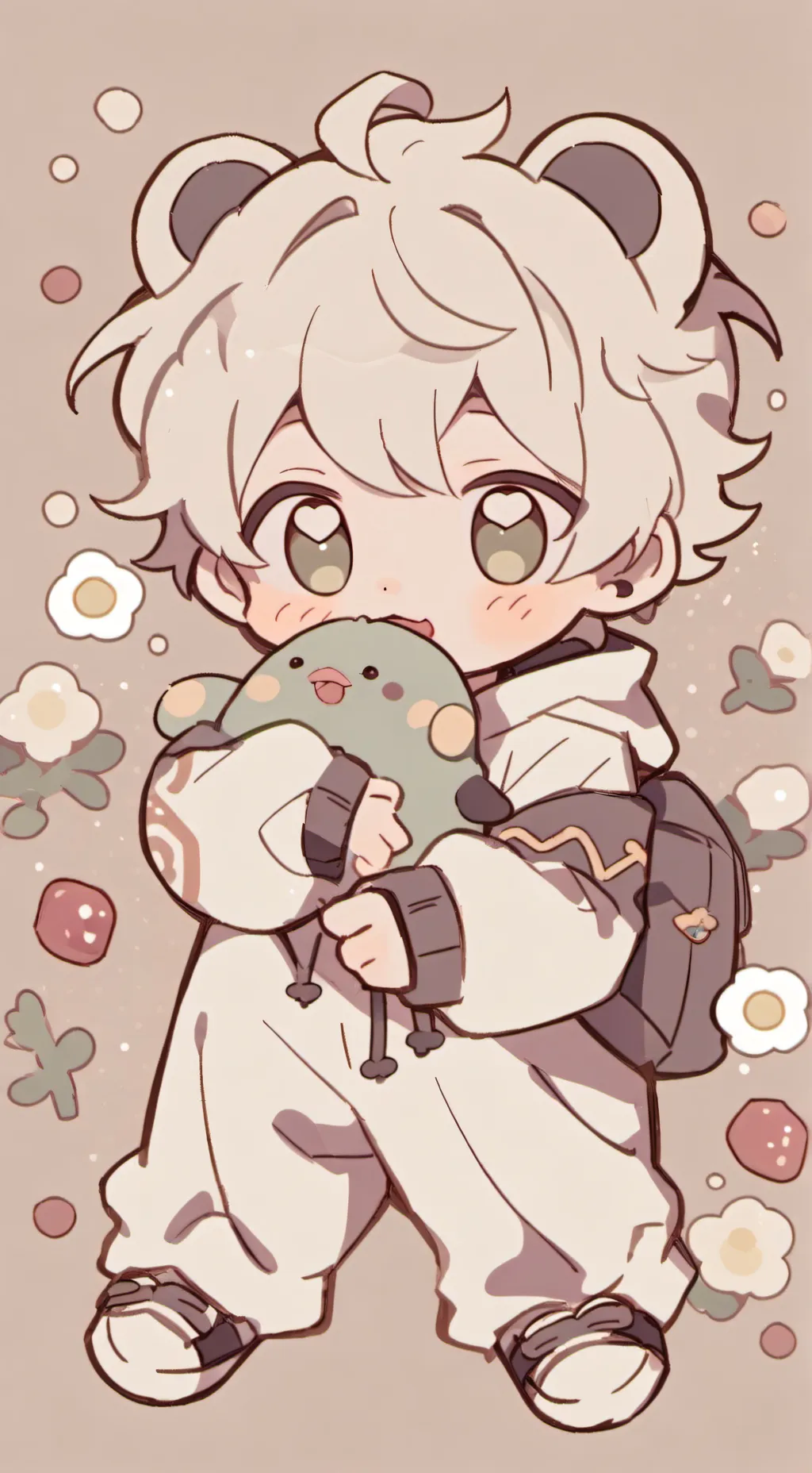 ai character: Biting baby background