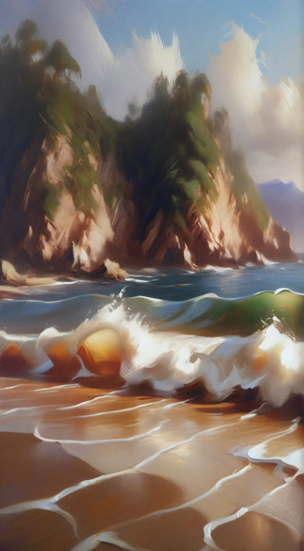 ai character: Ex on the beach background