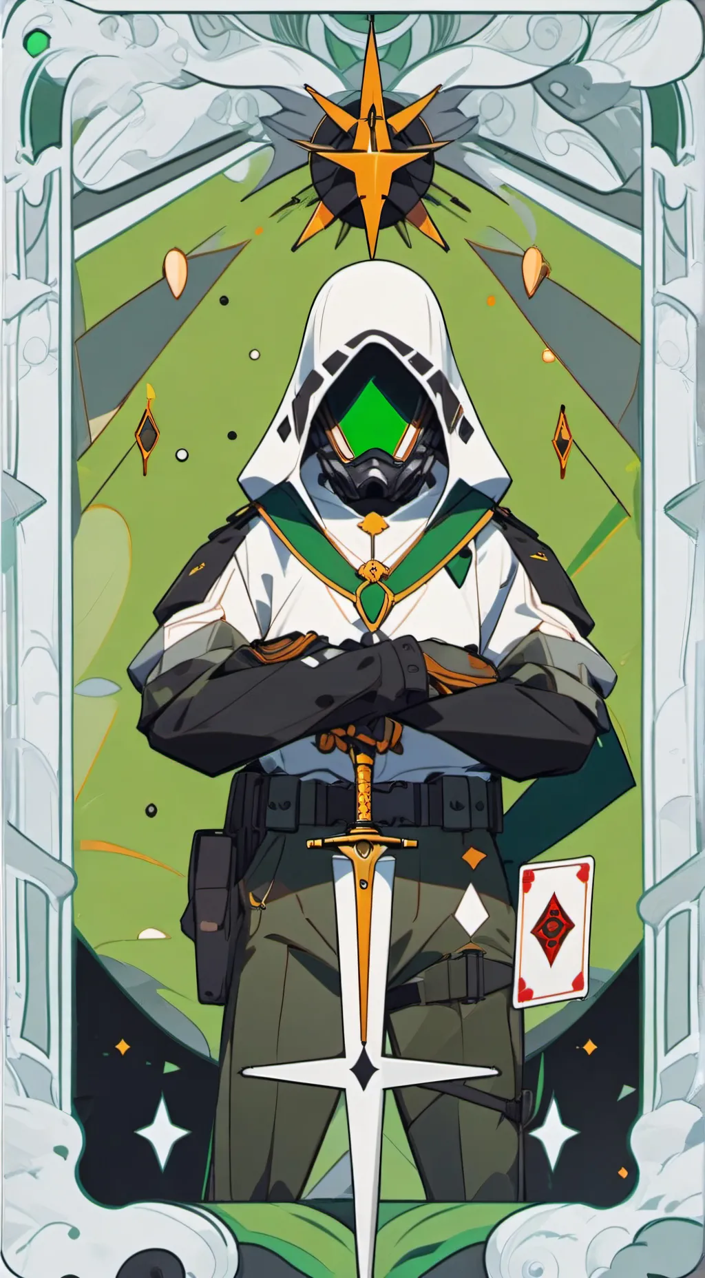 ai character: viped background