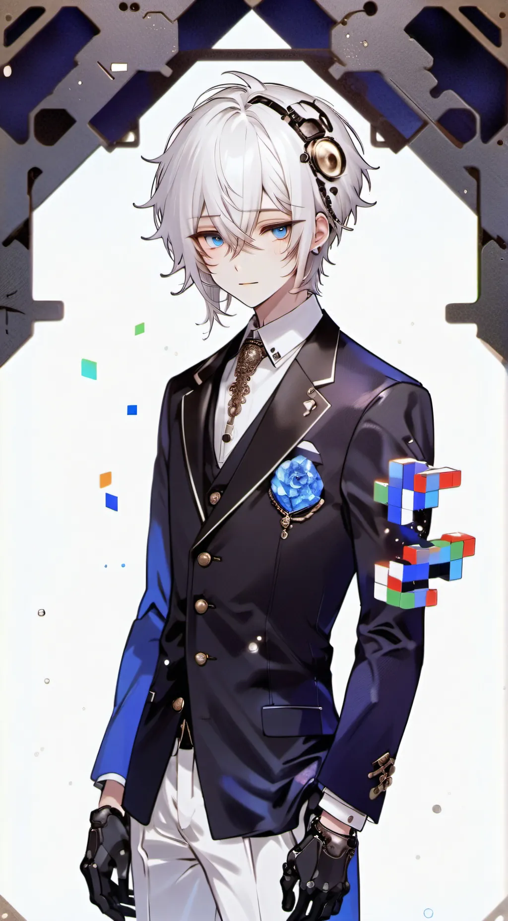 ai character: Cubic background