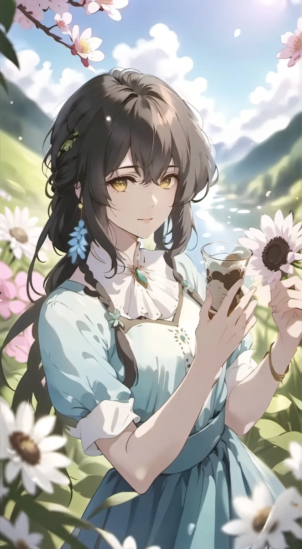 ai character: Godes  background