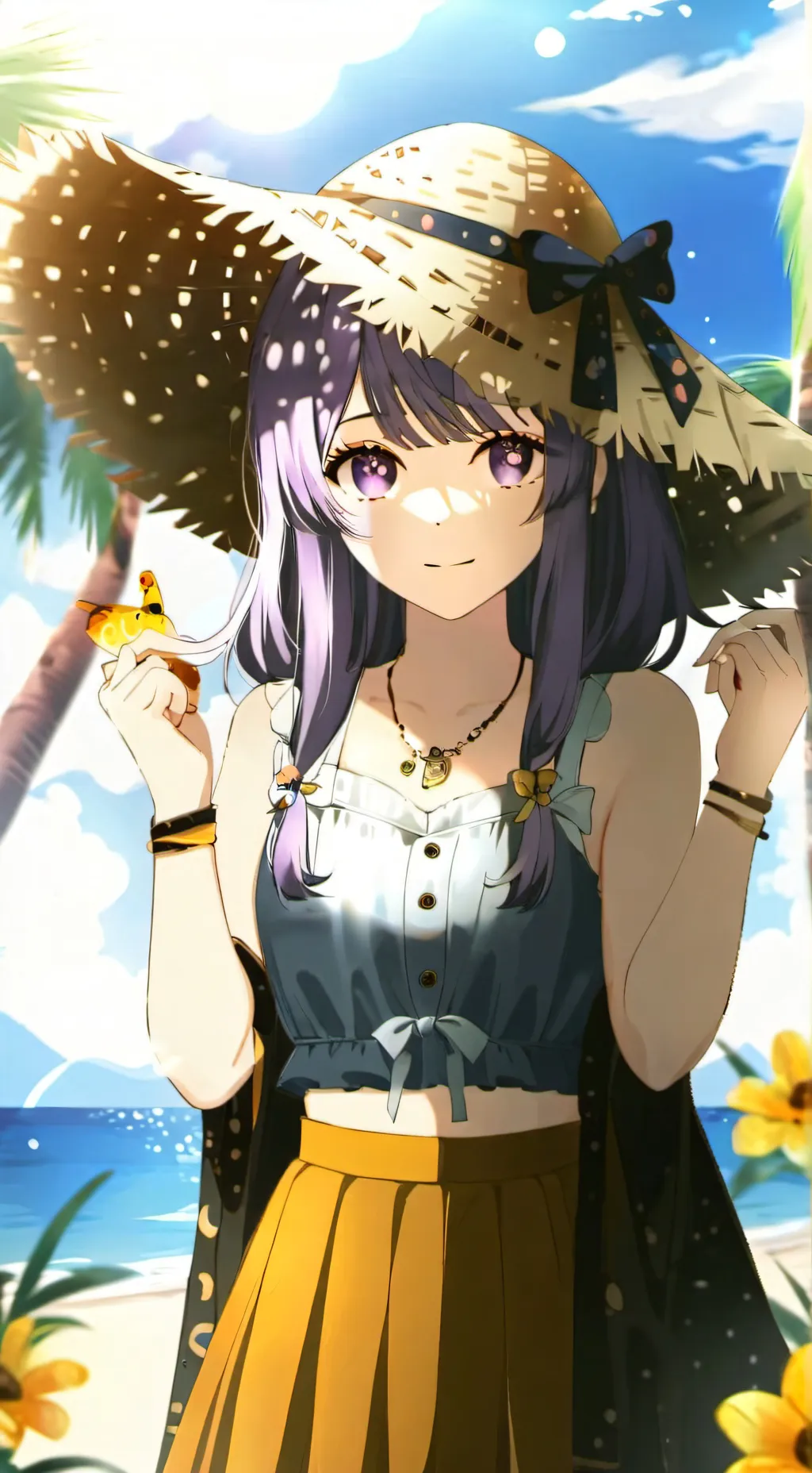 ai character: mha beach background