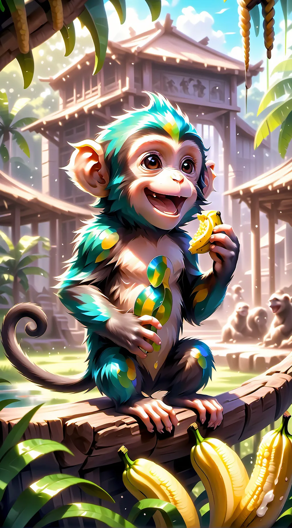 ai character: chimpanzinibanani background