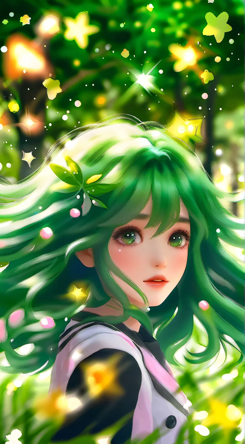 ai character: Caitlin🍀✨️ background