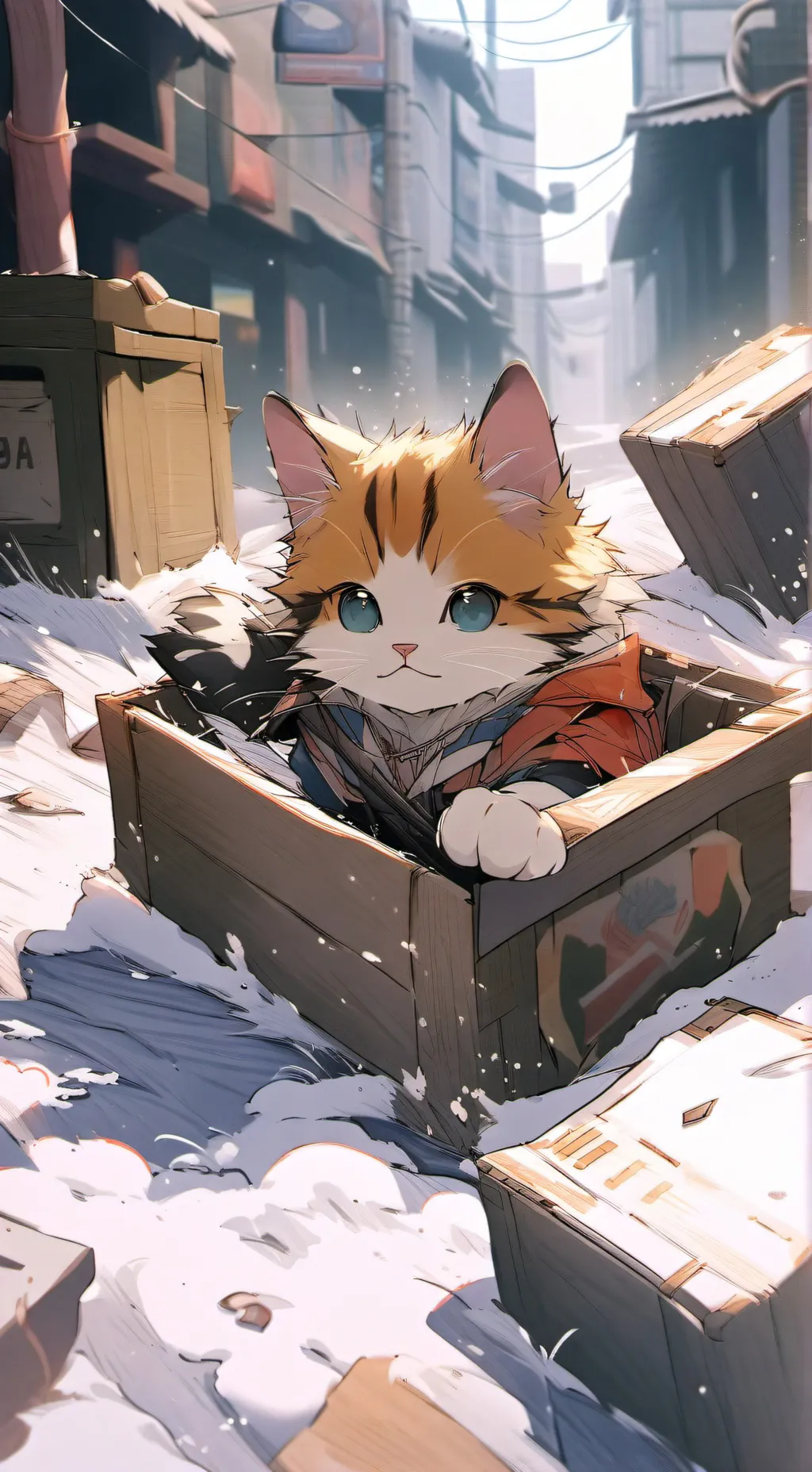 ai character: Gatito en callejon background