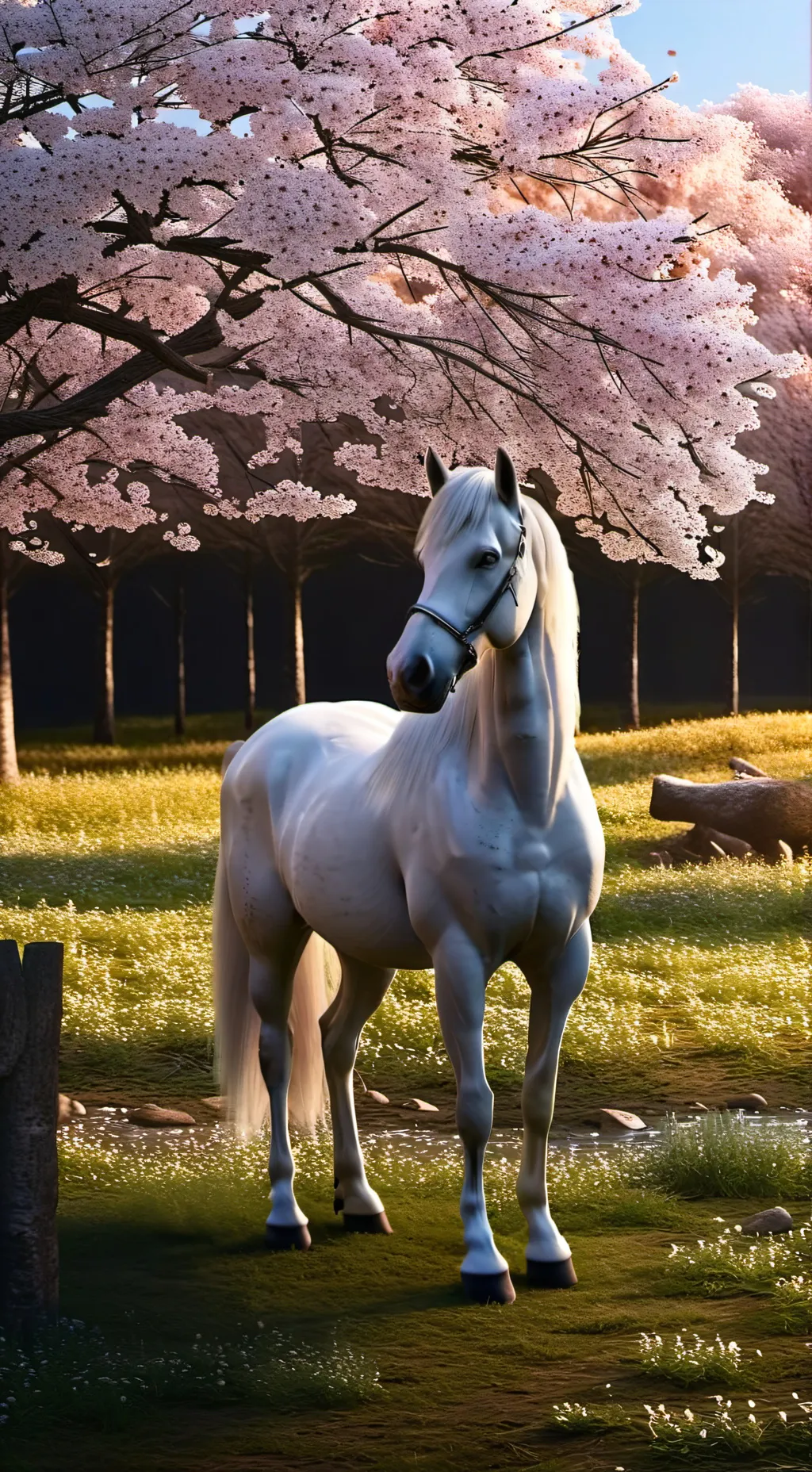 ai character: Cavallo selvaggio  background