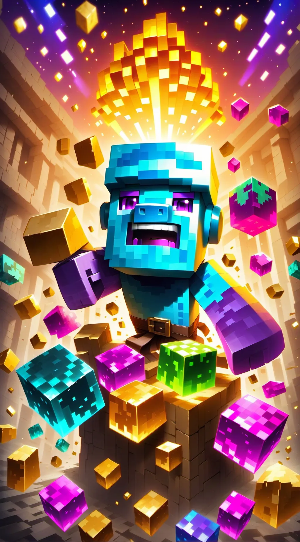 ai character: Minecraft background