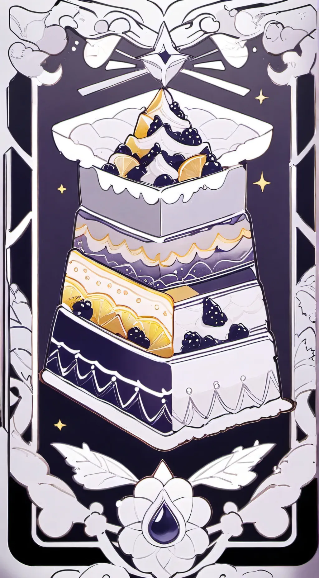 ai character: FRUITCAKE background