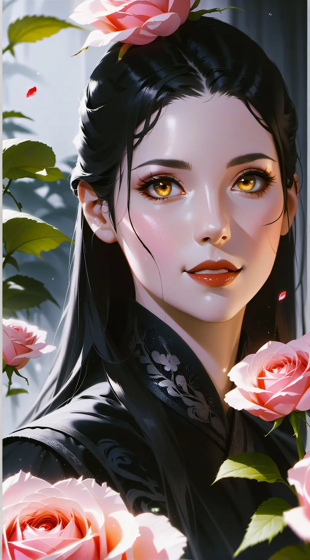 ai character: Rose background