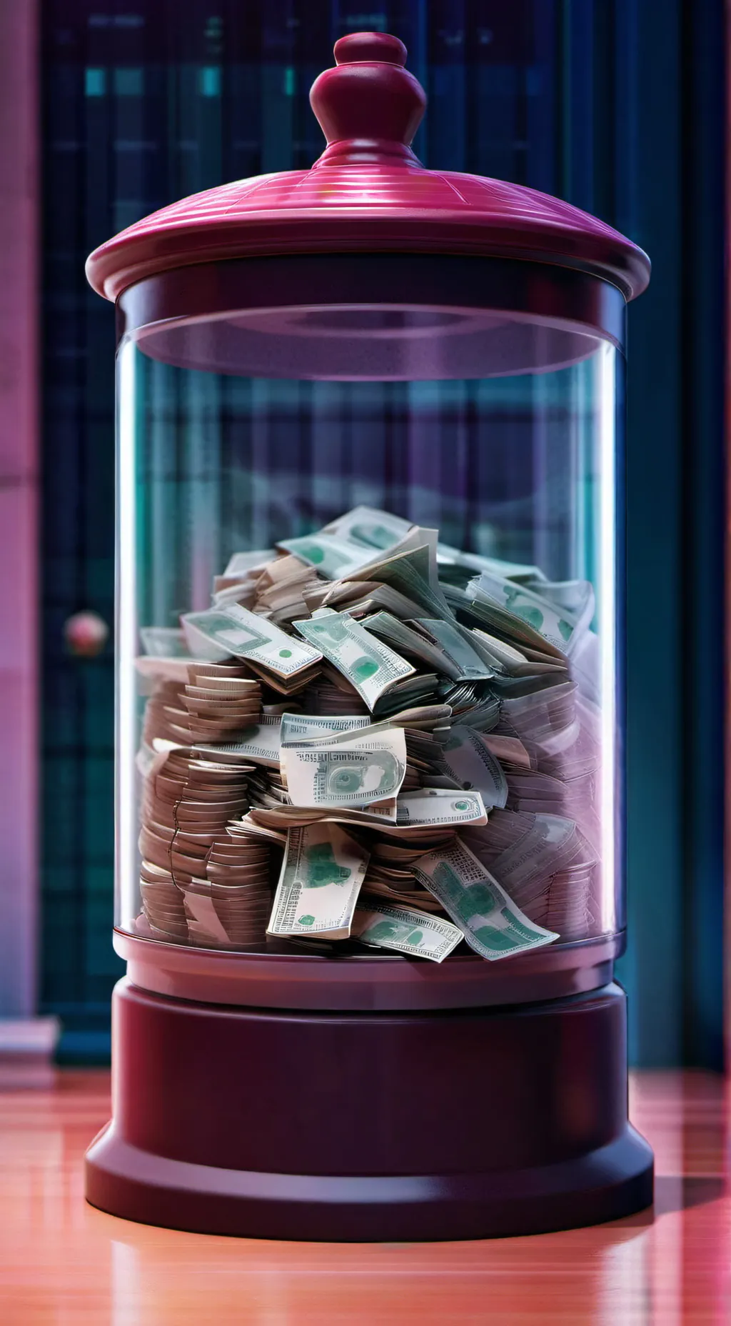 ai character: The Swear Jar  background