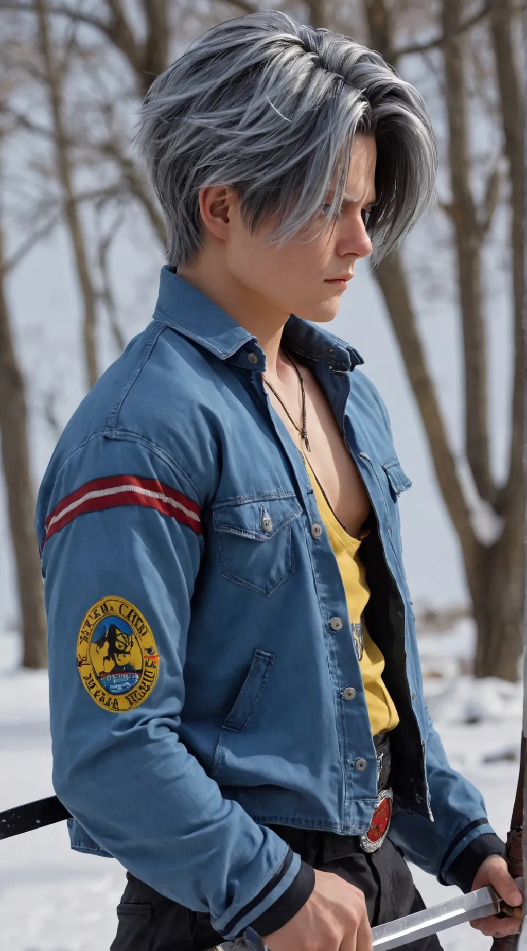 ai character: Trunks del futuro background