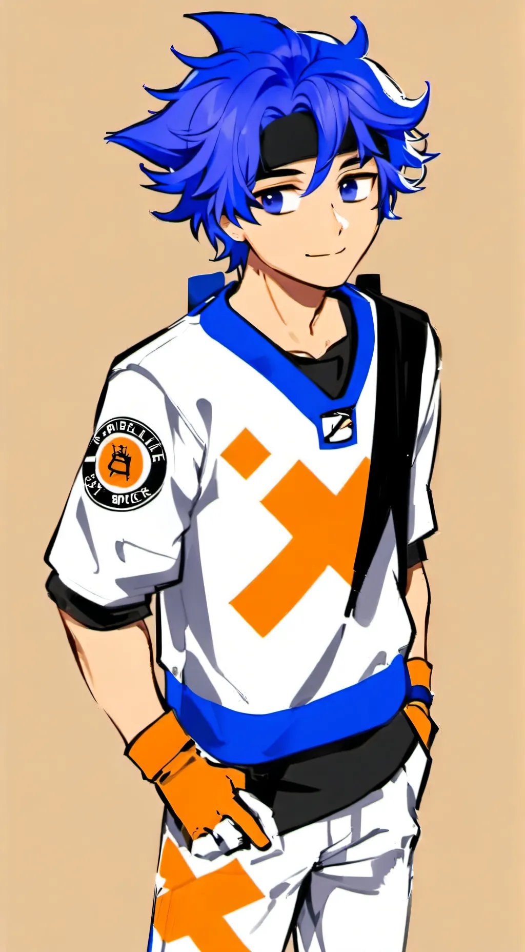 ai character: Andrew 💙🍀🩵 background