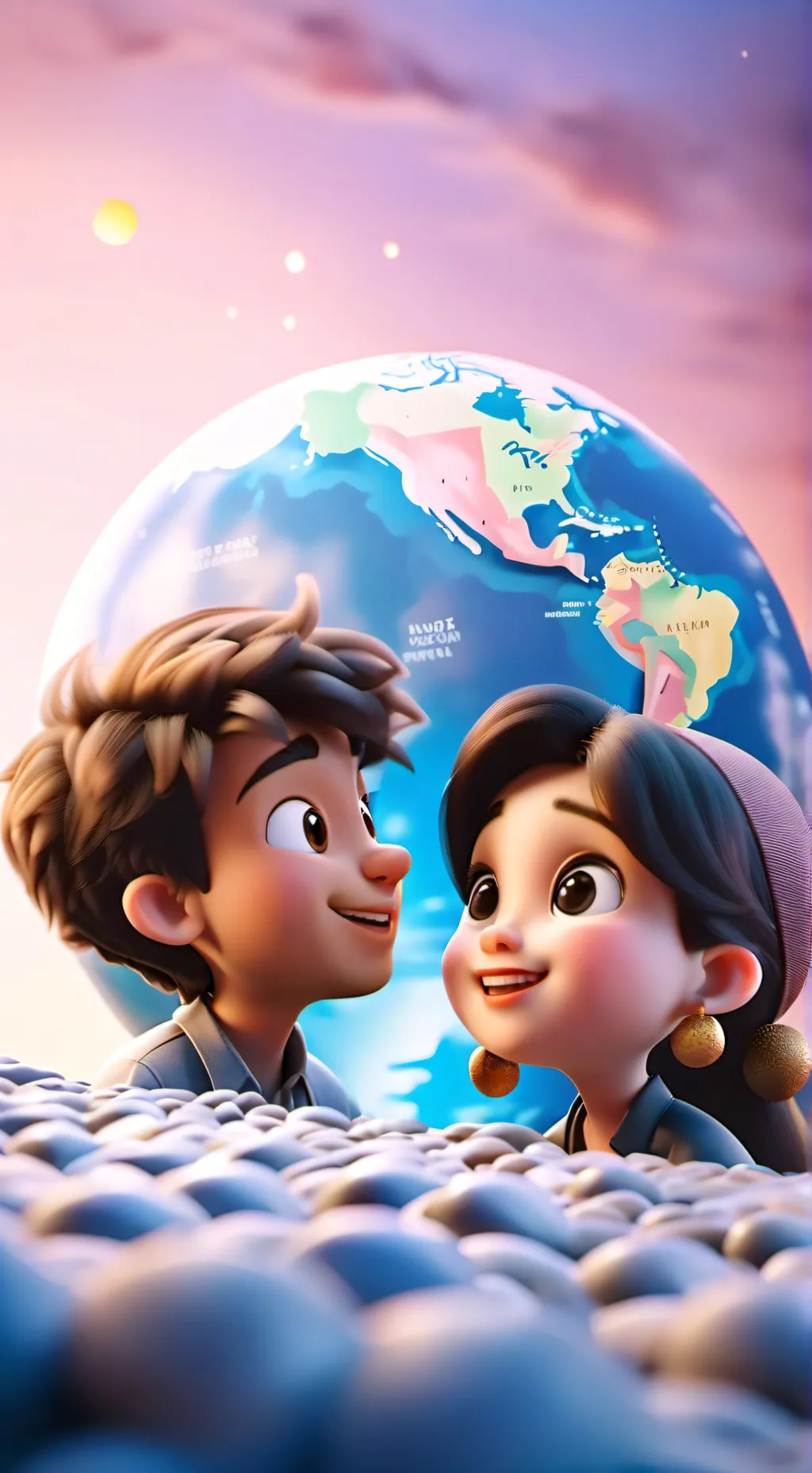 ai character: moon revolution background