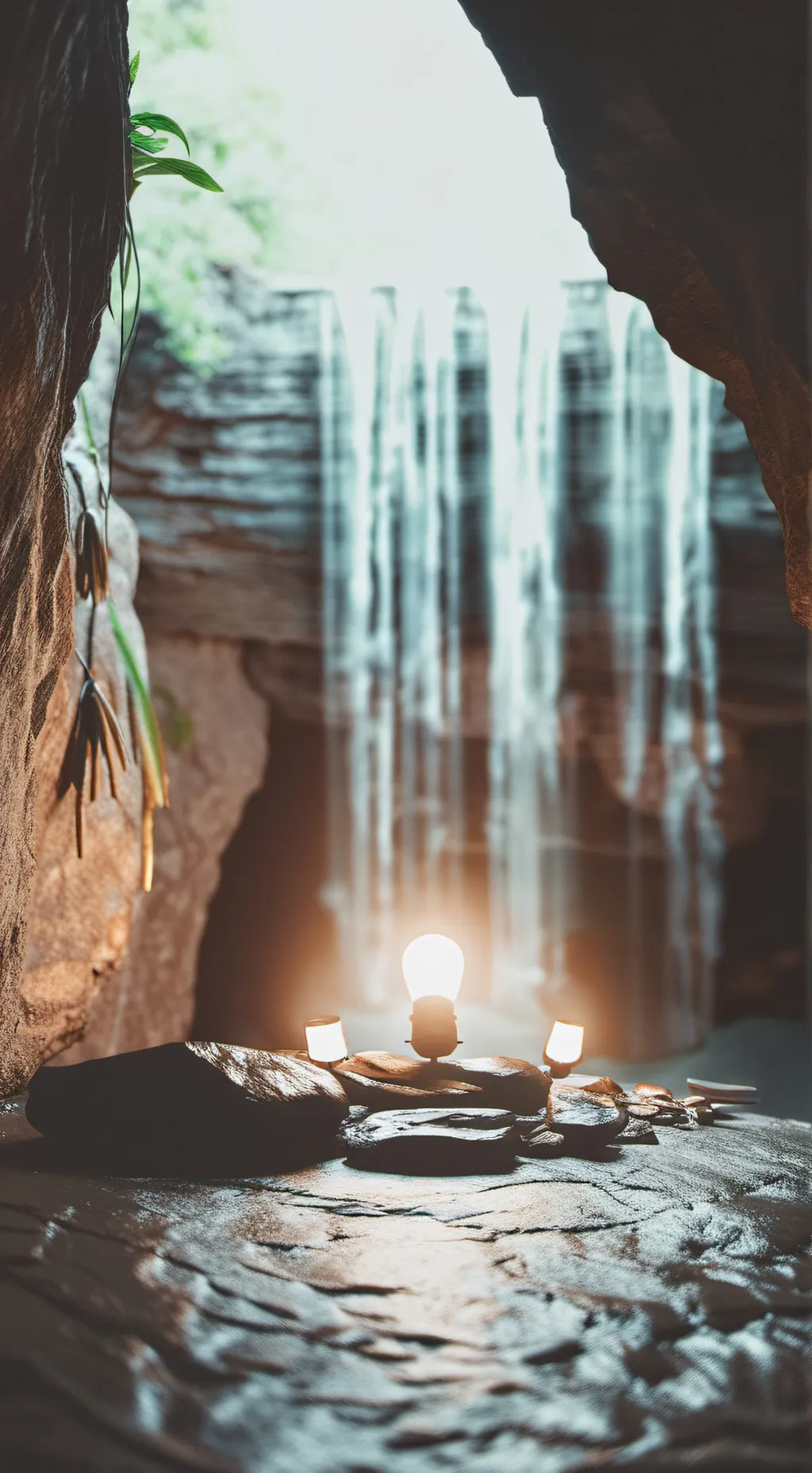 ai character: cave explorer background